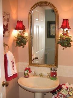 decoraciones navideñas para tu baño muy simples