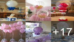 como hacer centros de mesa con globos para festejos