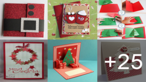 como hacer tarjetas de regalos navideñas