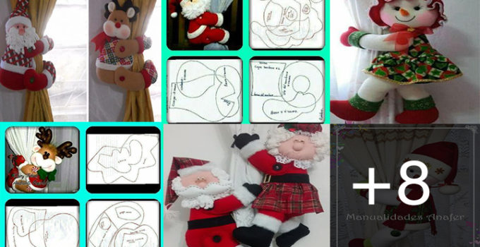 APRENDE HACER AGARRADERA DE CORTINA DE MUÑECOS NAVIDEÑOS CON MOLDES PASO A PASO AGARRADERA DE CORTINA DE MUÑECOS NAVIDEÑOS CON MOLDES