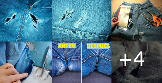 APRENDE A REPARAR UN PANTALON JEAN CON LA MAQUINA