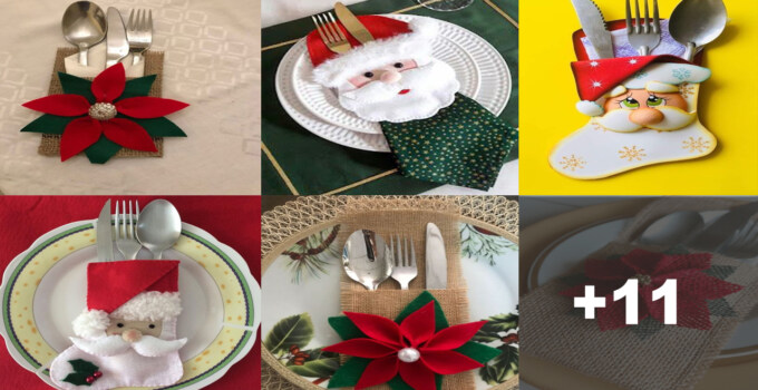 Cómo Hacer Porta Cubiertos Navideños con su Molde Cómo Hacer Porta Cubiertos Navideños con su Molde